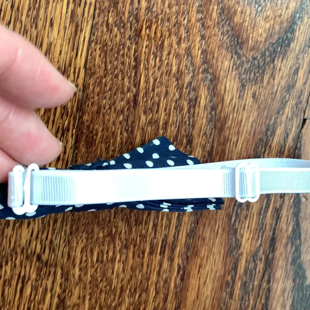 YOUTH BOYS NAVY CLIP-ON TIE W/ ANCHORS AND ADJUSTABLE BOW-TIE W/ DOTS SIZE 3-8yr
